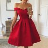 Strapless off the shoulder dress Women short sleeve A-line pleated dresses Summer elegant ladies party dress sexy vestidos mujer - Takalr