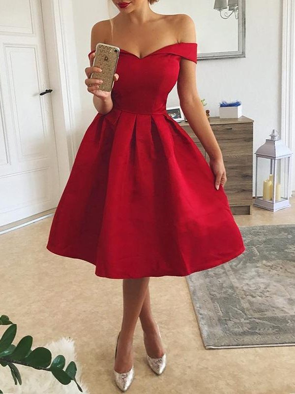 Strapless off the shoulder dress Women short sleeve A-line pleated dresses Summer elegant ladies party dress sexy vestidos mujer - Takalr