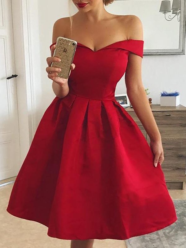 Strapless off the shoulder dress Women short sleeve A-line pleated dresses Summer elegant ladies party dress sexy vestidos mujer - Takalr