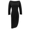 Summer Clothing Women Dress Party Night Sexy Solid Long Sleeve Off Shoulder Women Dress Irregular Bodycon Dress Party Dress - Takalr