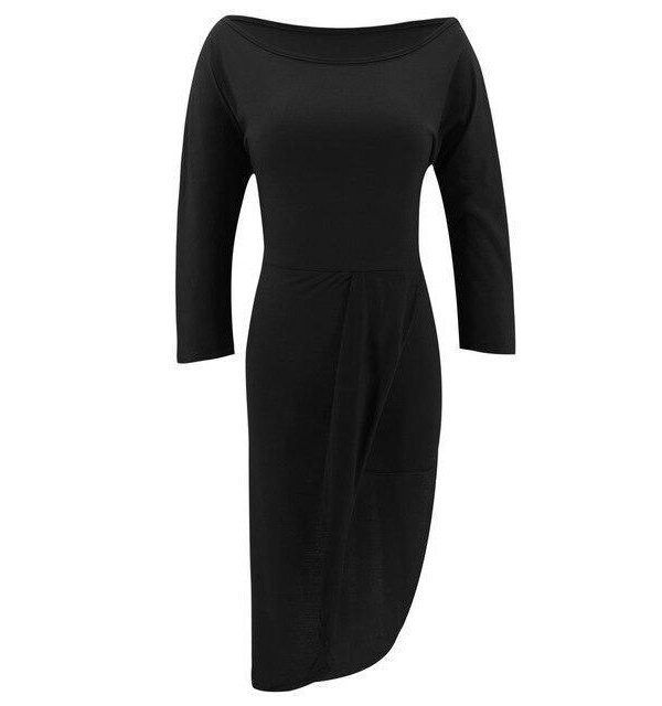 Summer Clothing Women Dress Party Night Sexy Solid Long Sleeve Off Shoulder Women Dress Irregular Bodycon Dress Party Dress - Takalr