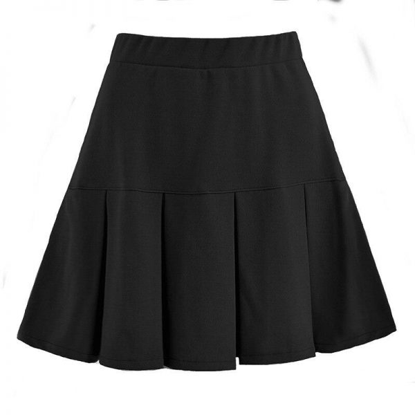 Sweetown White Solid Pleated Skirts Womens Preppy Style High Waist Casual 90s Mini Skirt Woman 2020 Y2K Fashion Streetwear - Takalr