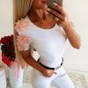 White Appliques Floral Flower T Shirt Summer Sexy Off The Shoulder Tops for Women Clothes Short Sleeve O Neck Shirts Streetwear - Takalr