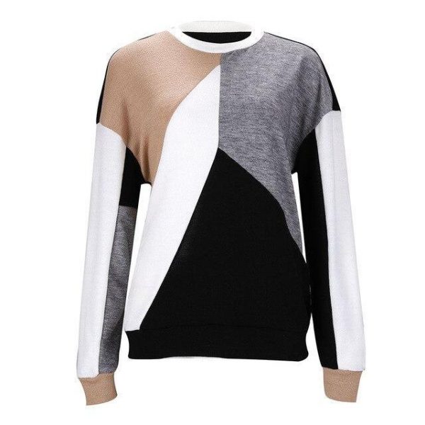 Women Casual Sweatshirt Long Sleeve Women Sweatshirt Autumn and Winter Long Sleeve Hoodies Printed Patchwork Tracksuit - Takalr