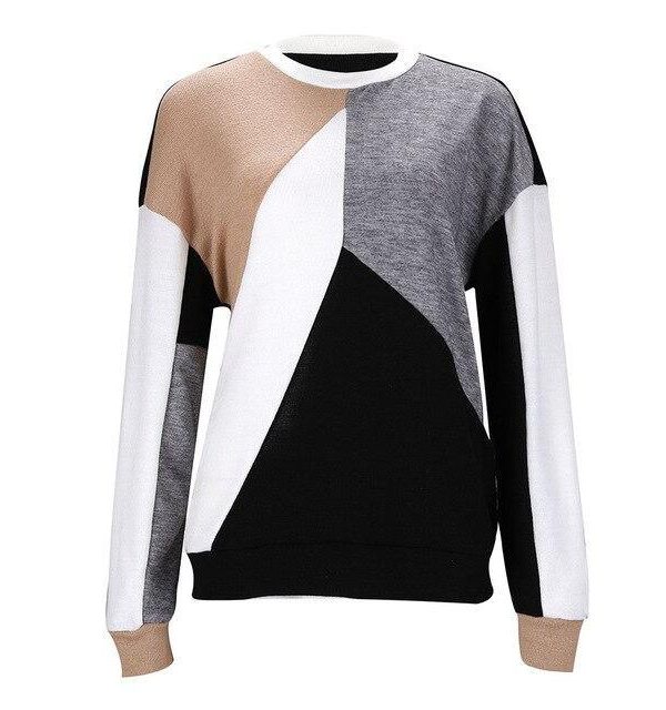 Women Casual Sweatshirt Long Sleeve Women Sweatshirt Autumn and Winter Long Sleeve Hoodies Printed Patchwork Tracksuit - Takalr