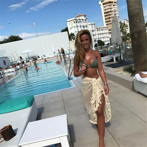 The Best Women Sheer Sarong Beach Cover Up Wrap Summer Ladies Casual Bikini Pareo Swimwear Bathing Skirt 5 Colours Online - Takalr