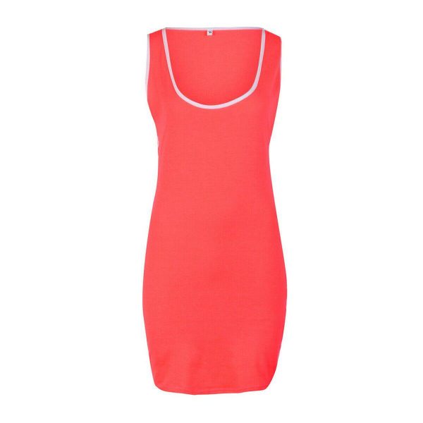 The Best Women Short Mini Slim Dress Summer Beach Holiday Sexy Bodycon Casual Sleeveless Solid Casual Tank Dress Sundress New Online - Takalr