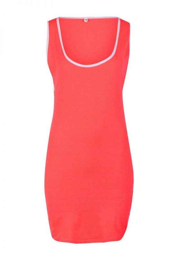 The Best Women Short Mini Slim Dress Summer Beach Holiday Sexy Bodycon Casual Sleeveless Solid Casual Tank Dress Sundress New Online - Takalr