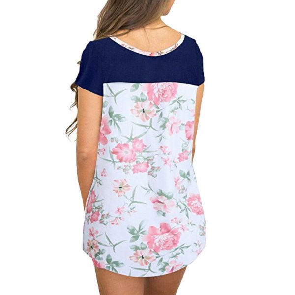 The Best Women Short Sleeve Floral Loose T-Shirts New Fashion O-Neck Ladies Summer Casual Tops Outdoor Shirt Online - Takalr