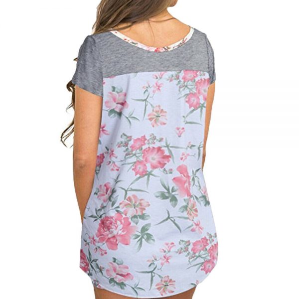 The Best Women Short Sleeve Floral Loose T-Shirts New Fashion O-Neck Ladies Summer Casual Tops Outdoor Shirt Online - Takalr