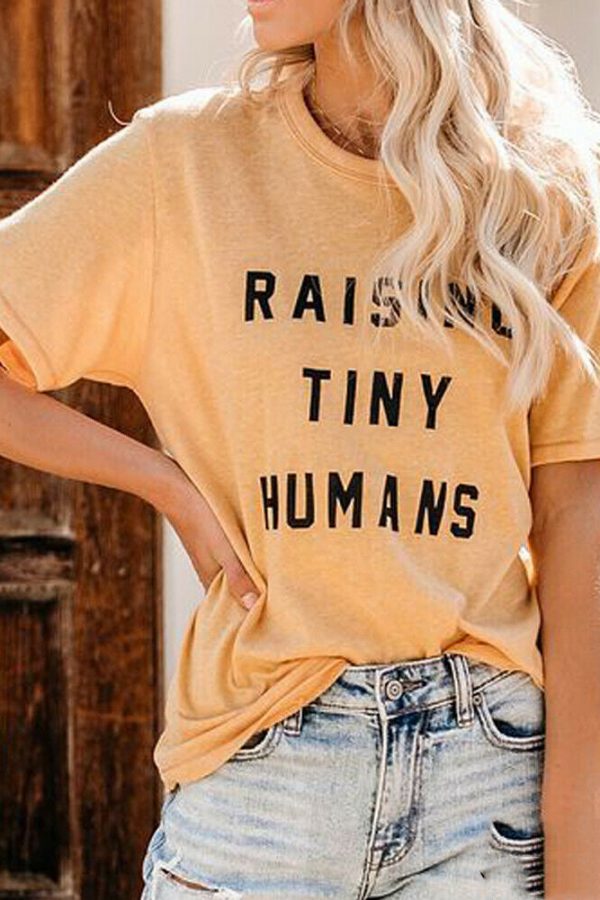 The Best Women Short Sleeve Letter Print Loose T-Shirts Fashion Ladies Summer Beach Casual O-Neck Tops Shirt New Online - Takalr