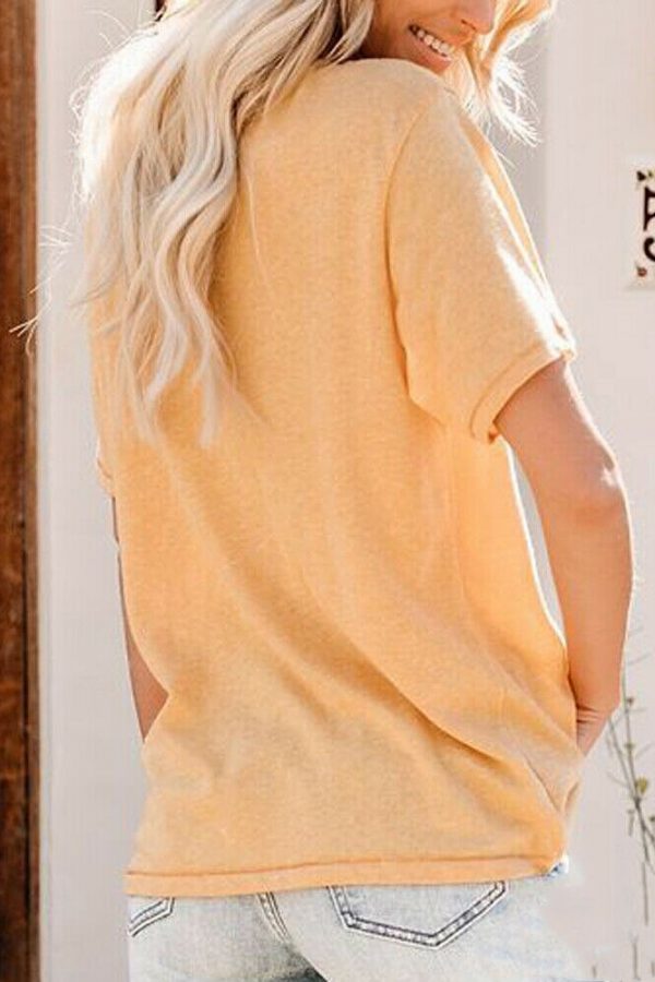 The Best Women Short Sleeve Letter Print Loose T-Shirts Fashion Ladies Summer Beach Casual O-Neck Tops Shirt New Online - Takalr