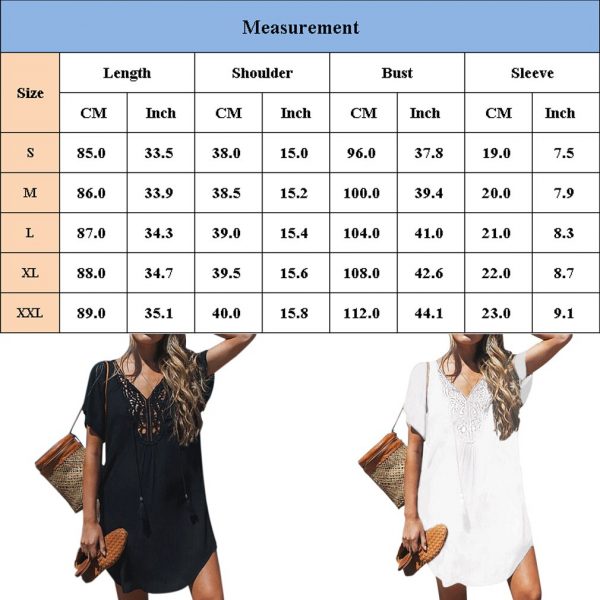 The Best Women Short Sleeve Loose Mini Dress Ladies Summer Shirt Solid Casual V-Neck Holiday Beach Dress Sundress Online - Takalr