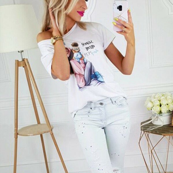 The Best Women Short Sleeve Loose T-Shirts Fashion Ladies Summer Printed Casual Tops Shirt Women Clothes Outwear Online - Takalr