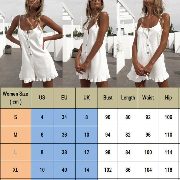 The Best Women Sleeveless Solid Playsuit Ladies Casual Holiday Beachwear Summer Beach Loose Mini Shorts Rompers Online - Takalr