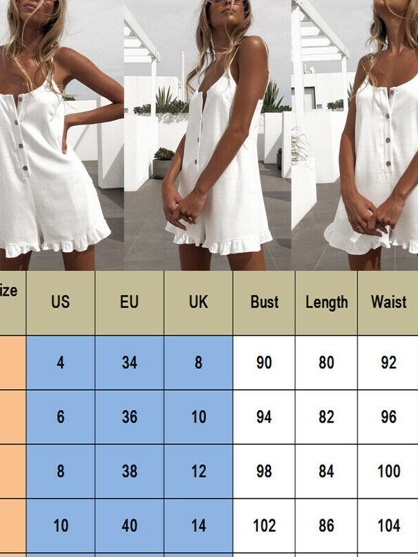 The Best Women Sleeveless Solid Playsuit Ladies Casual Holiday Beachwear Summer Beach Loose Mini Shorts Rompers Online - Takalr