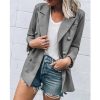 The Best Women Slim Casual Business Blazer Suit Fashion Ladies Work Jacket Autumn Winter Long Sleeve Button Coat Outwear Tops Online - Takalr