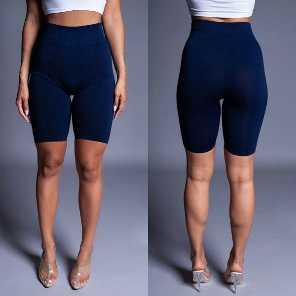 The Best Women Slim Fitness Yogawear Leggings Bodycon High Waist Stretch Short Legging Pants Soft Cotton Sportswear Slacks Online - Takalr