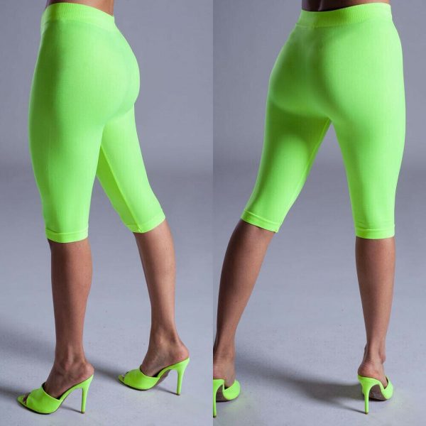 The Best Women Slim Fitness Yogawear Leggings Bodycon High Waist Stretch Short Legging Pants Soft Cotton Sportswear Slacks Online - Takalr