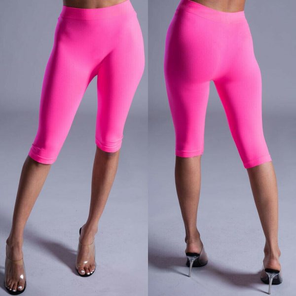 The Best Women Slim Fitness Yogawear Leggings Bodycon High Waist Stretch Short Legging Pants Soft Cotton Sportswear Slacks Online - Takalr