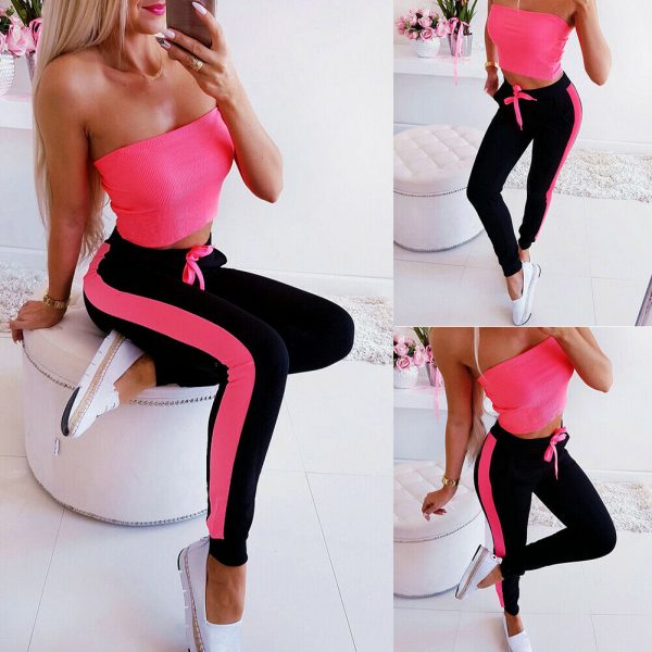 The Best Women Sport Pants Workout Gym Exercise Running Fitness Leggings High Waist Stretchy Trousers Casual Sportswear Online - Takalr