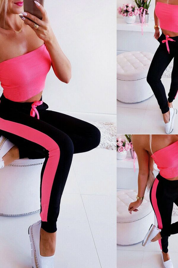 The Best Women Sport Pants Workout Gym Exercise Running Fitness Leggings High Waist Stretchy Trousers Casual Sportswear Online - Takalr