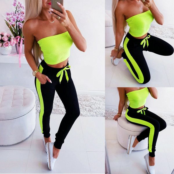 The Best Women Sport Pants Workout Gym Exercise Running Fitness Leggings High Waist Stretchy Trousers Casual Sportswear Online - Takalr