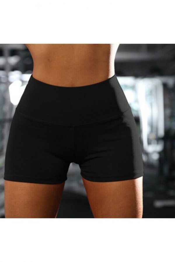 The Best Women Sport Shorts Casual Running Fitness Gym Running Hot Trousers Solid Stretch High Waist Work Out Bottoms Online - Takalr