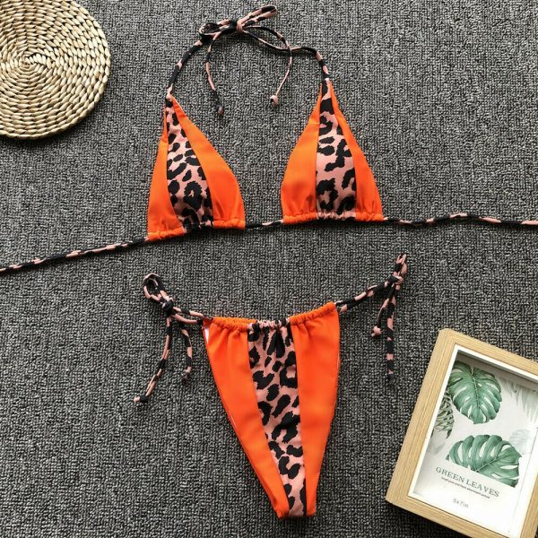 The Best Women Summer Beach Sexy Hot Patchwork Leopard Bikini Set Ladies 2 PCS Holiday Swimwear Pool Swimsuit Brazilian Bathing Suit Online - Takalr