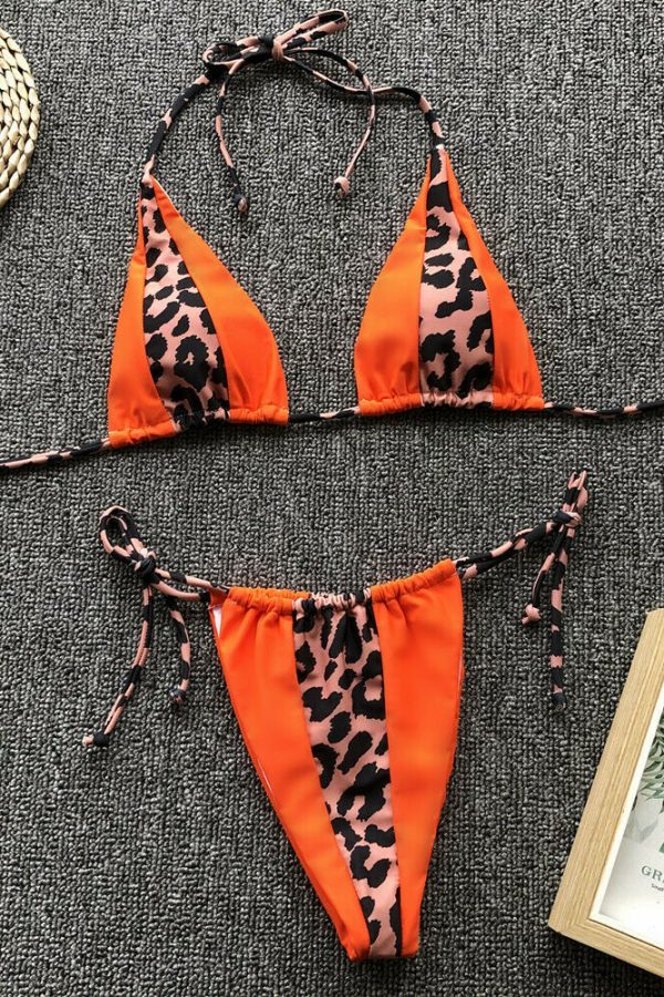 The Best Women Summer Beach Sexy Hot Patchwork Leopard Bikini Set Ladies 2 PCS Holiday Swimwear Pool Swimsuit Brazilian Bathing Suit Online - Takalr