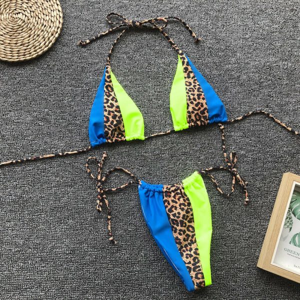 The Best Women Summer Beach Sexy Hot Patchwork Leopard Bikini Set Ladies 2 PCS Holiday Swimwear Pool Swimsuit Brazilian Bathing Suit Online - Takalr