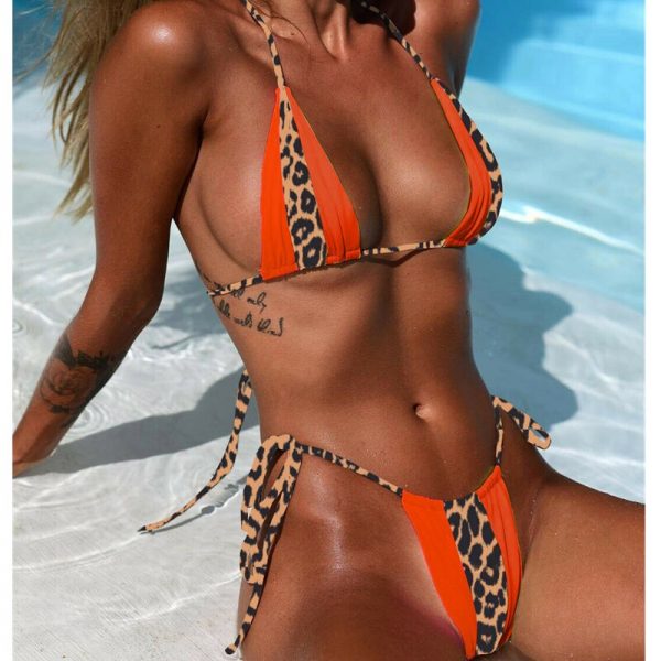 The Best Women Summer Beach Sexy Hot Patchwork Leopard Bikini Set Ladies 2 PCS Holiday Swimwear Pool Swimsuit Brazilian Bathing Suit Online - Takalr