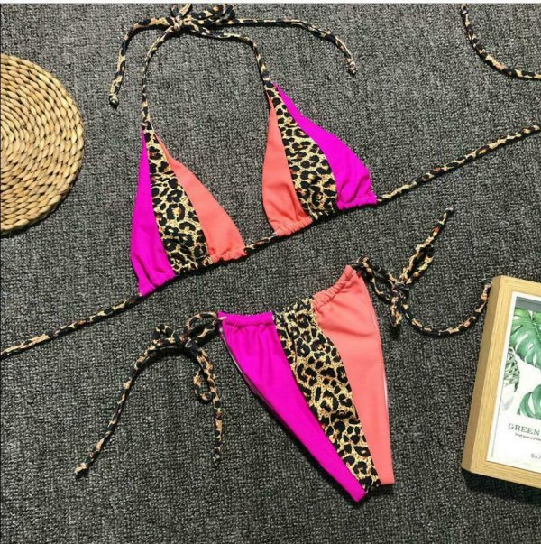 The Best Women Summer Beach Sexy Hot Patchwork Leopard Bikini Set Ladies 2 PCS Holiday Swimwear Pool Swimsuit Brazilian Bathing Suit Online - Takalr