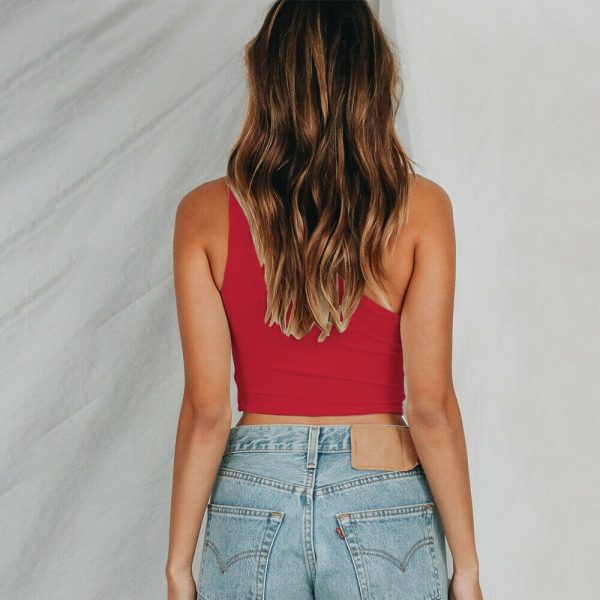 The Best Women Summer Casual Off Shoulder Tank Top Vest Fashion Bowknot Sleeveless Crop Top Shirt Beach Holiday Solid Short Tops New Online - Takalr