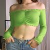 The Best Women Summer Casual Off Shoulder Vest Blouse Tops Sexy Ladies Summer Beach Holiday Crop Top Shirt Blouse Streetwear Online - Takalr