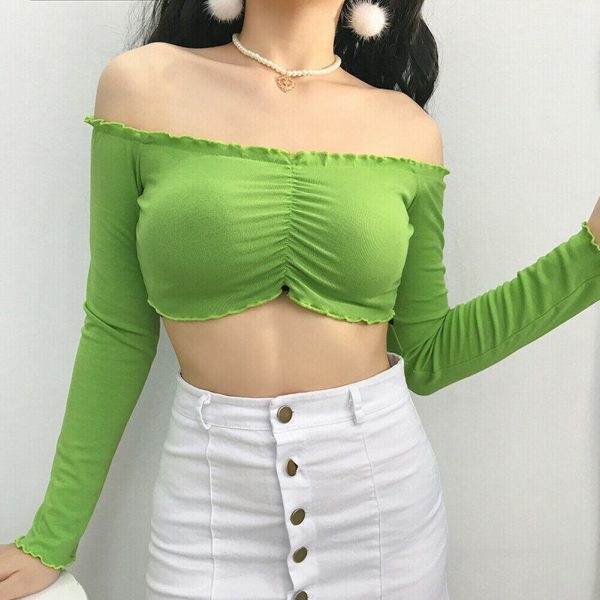 The Best Women Summer Casual Off Shoulder Vest Blouse Tops Sexy Ladies Summer Beach Holiday Crop Top Shirt Blouse Streetwear Online - Takalr