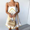 The Best Women Summer Sexy Spaghetti Strap Club Evening Party Dresses Ladies Boho Striped Sleeveless Beach Mini Dress Online - Takalr