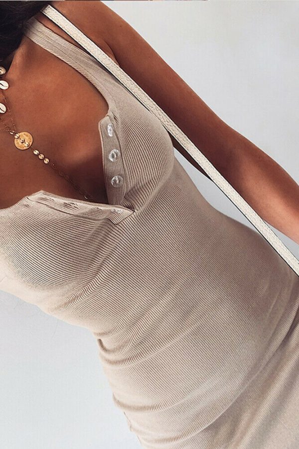 The Best Women Summer Sexy Spaghetti Strap Stretchy Bodycon Sundress Ladies Summer Holiday Package Hip Bodycon Dress Short Club Dress Online - Takalr