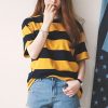 The Best Women Summer Short Sleeveless Striped O-Neck Tops Shirt Ladies Casual Loose Baggy Tops Tunic T-Shirts Plus Size Online - Takalr