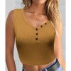 The Best Women Summer Solid Vest Crop Top Ladies Sleeveless Shirt Blouse Casual Stretch Blouse Tank Top Women Clothes Online - Takalr