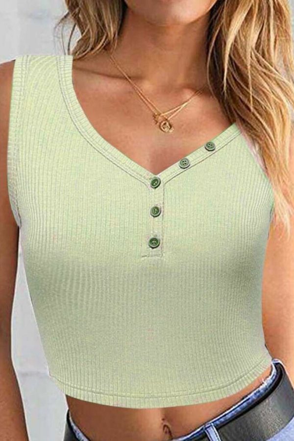 The Best Women Summer Solid Vest Crop Top Ladies Sleeveless Shirt Blouse Casual Stretch Blouse Tank Top Women Clothes Online - Takalr