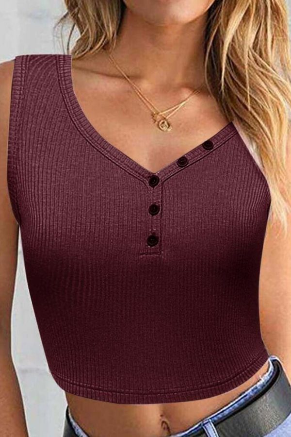 The Best Women Summer Solid Vest Crop Top Ladies Sleeveless Shirt Blouse Casual Stretch Blouse Tank Top Women Clothes Online - Takalr