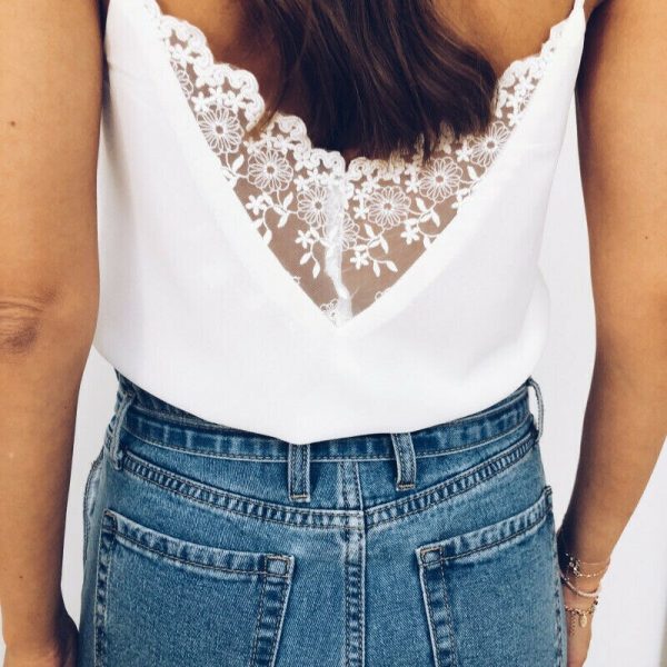 The Best Women Summer Tank Tops Lace Sexy Vest Fashion Camisole Ladies Sexy Sleeveless Casual Beach Holiday Crop Top Online - Takalr