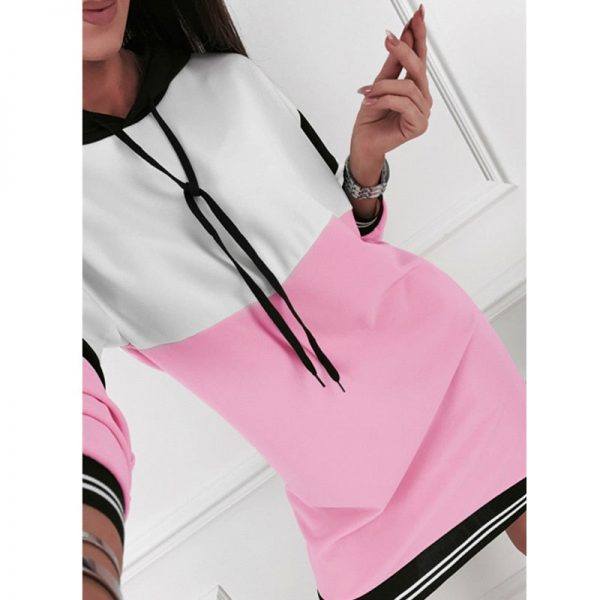 The Best Women Sweatshirts 2020 New Autumn Winter Hoodies Long Sleeve Hoody Ladies Patchwork Hooded Sweatshirt Female Outwear Online - Takalr