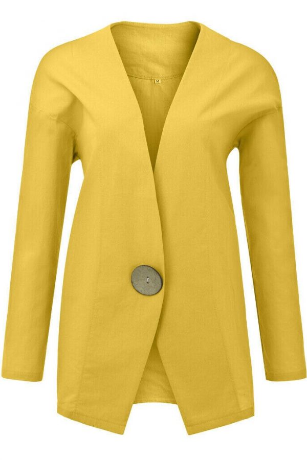 The Best Women Trench Wool Parka Long Sleeve Slim Blazer Coat Outwear Long Lapel Jacket Lot Ladies Formal Work Suits Cardigan Coats Online - Takalr