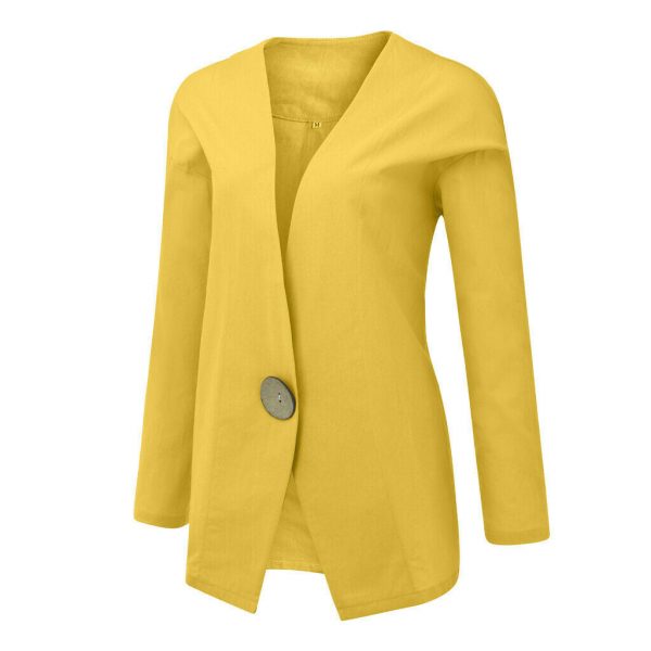 The Best Women Trench Wool Parka Long Sleeve Slim Blazer Coat Outwear Long Lapel Jacket Lot Ladies Formal Work Suits Cardigan Coats Online - Takalr