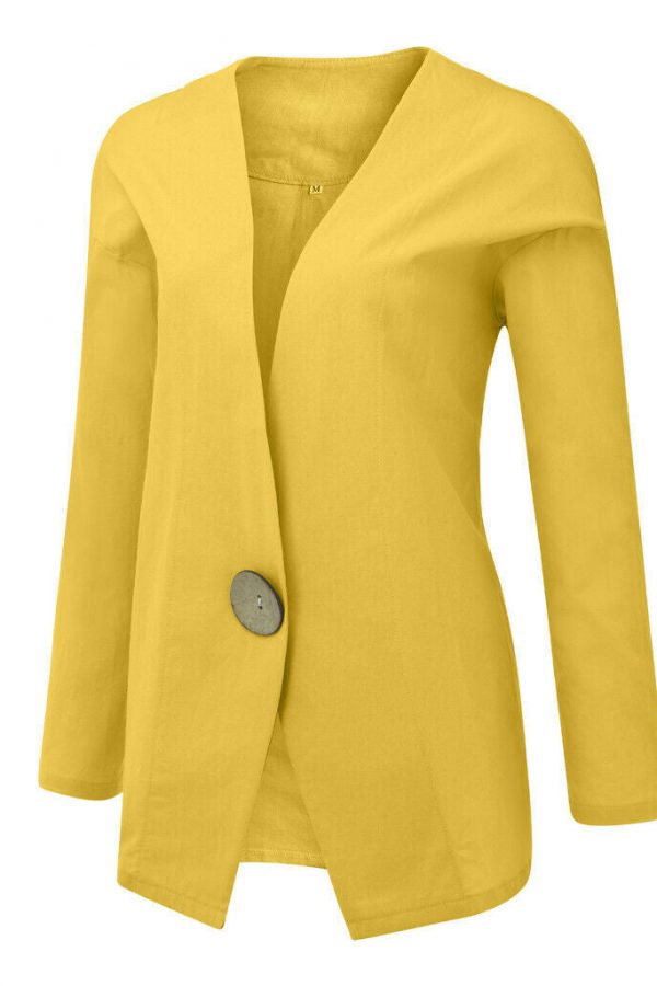 The Best Women Trench Wool Parka Long Sleeve Slim Blazer Coat Outwear Long Lapel Jacket Lot Ladies Formal Work Suits Cardigan Coats Online - Takalr