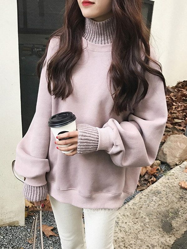 The Best Women Turtleneck Hoodies and Sweatshirt Elegant Long Sleeve truien dames pullovers jumper harajuku Hoody Ladies Sweet Streetwear Online - Takalr