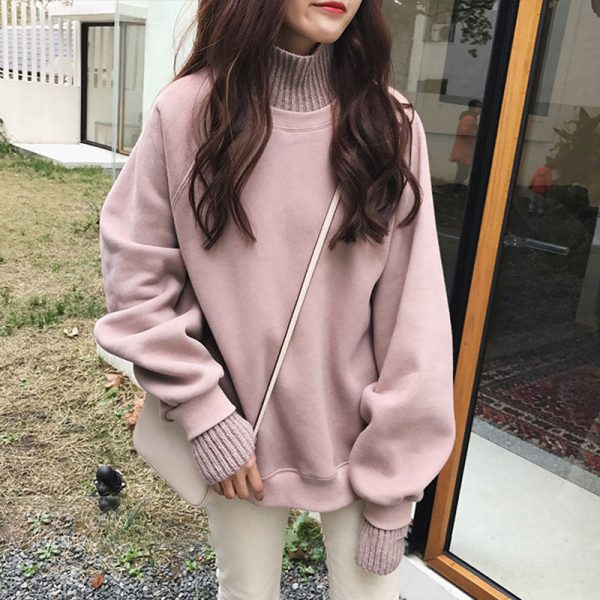 The Best Women Turtleneck Hoodies and Sweatshirt Elegant Long Sleeve truien dames pullovers jumper harajuku Hoody Ladies Sweet Streetwear Online - Takalr