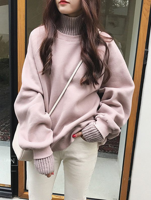 The Best Women Turtleneck Hoodies and Sweatshirt Elegant Long Sleeve truien dames pullovers jumper harajuku Hoody Ladies Sweet Streetwear Online - Takalr